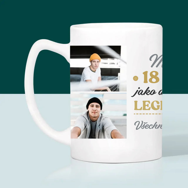 Fotokoláž: 18 Let Bytí Legendou - Hrnek