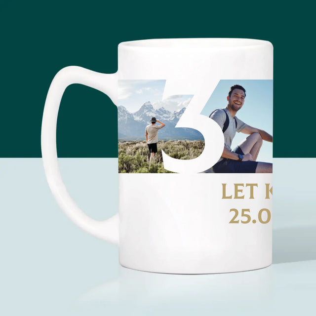 Fotokoláž: 30 Let Číslo Fotky - Hrnek