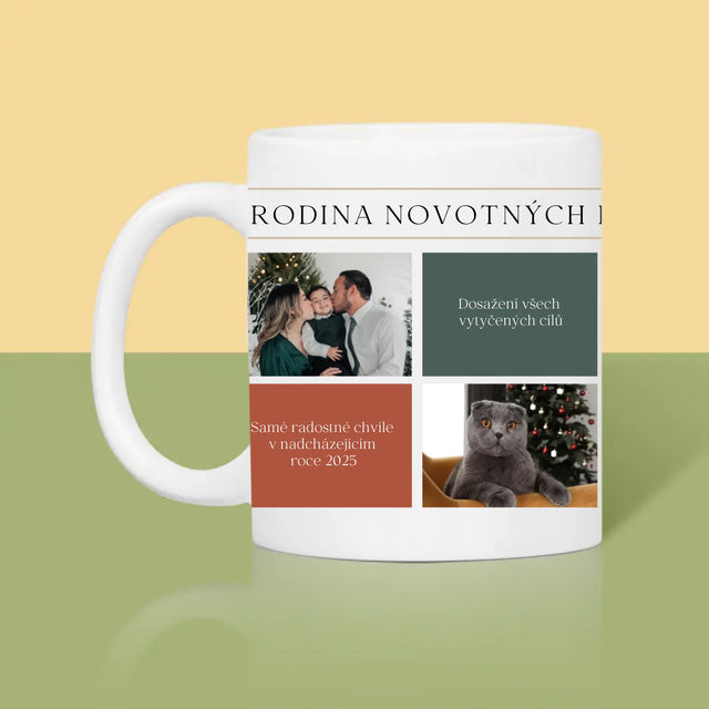 Fotokoláž: Veselé Vánoce Přání - Hrnek