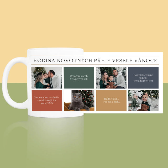 Fotokoláž: Veselé Vánoce Přání - Hrnek
