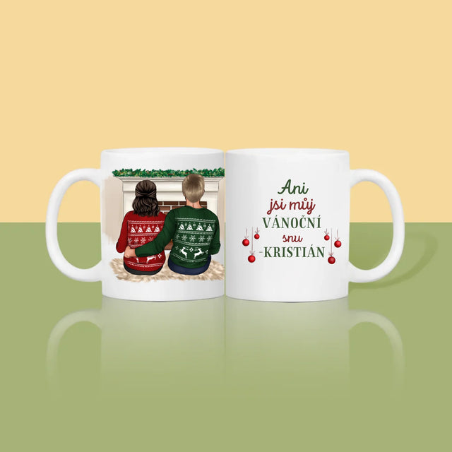 Designér Postav: Vánoční Pár - Hrnek