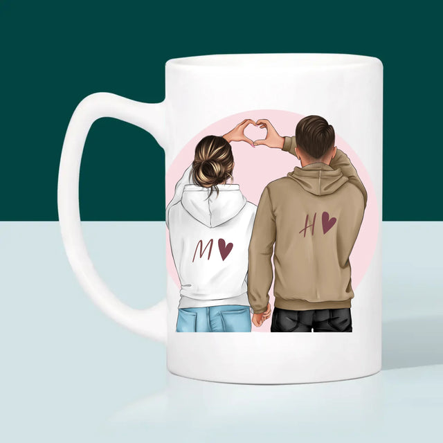 Designér Postav: Pár Srdce - Hrnek