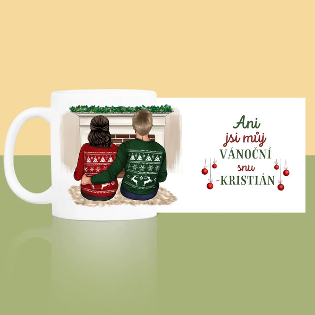 Designér Postav: Vánoční Pár - Hrnek