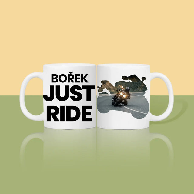 Tvar Z Fotek: Just Ride - Hrnek