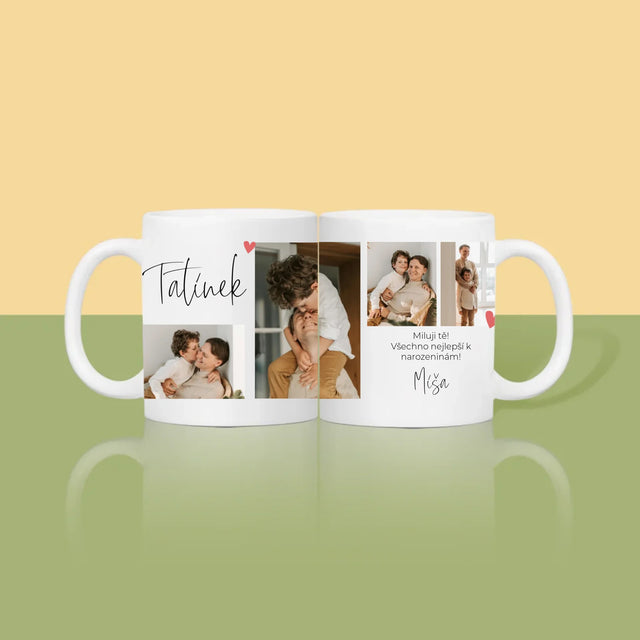 Fotokoláž: Tatínek Miluji Tě - Hrnek