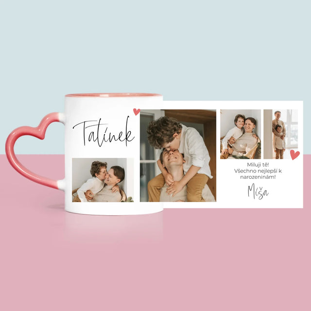 Fotokoláž: Tatínek Miluji Tě - Hrnek
