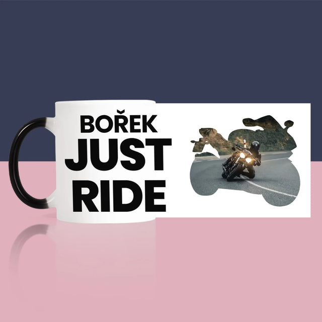 Tvar Z Fotek: Just Ride - Hrnek