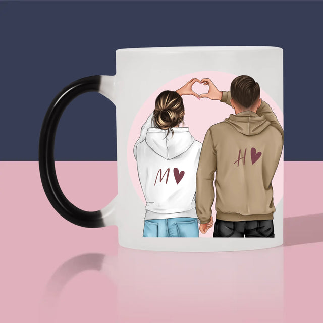 Designér Postav: Pár Srdce - Hrnek