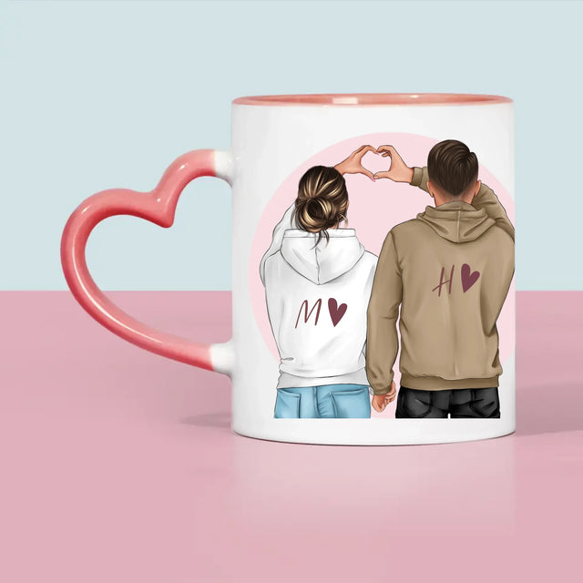 Designér Postav: Pár Srdce - Hrnek