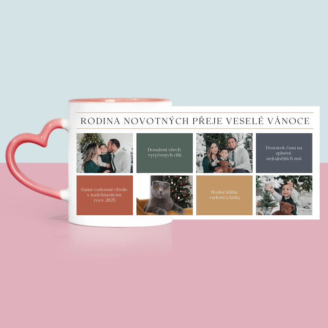 Fotokoláž: Veselé Vánoce Přání - Hrnek