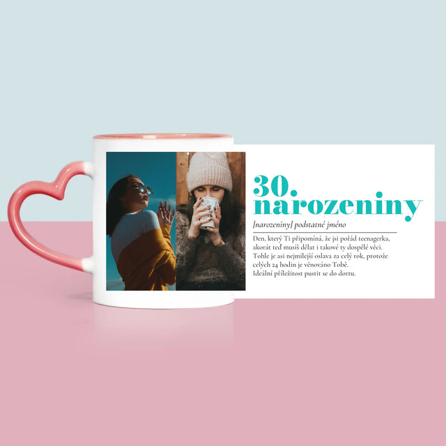 Fotokoláž: 30. Narozeniny Definice - Hrnek