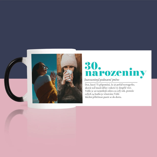 Fotokoláž: 30. Narozeniny Definice - Hrnek