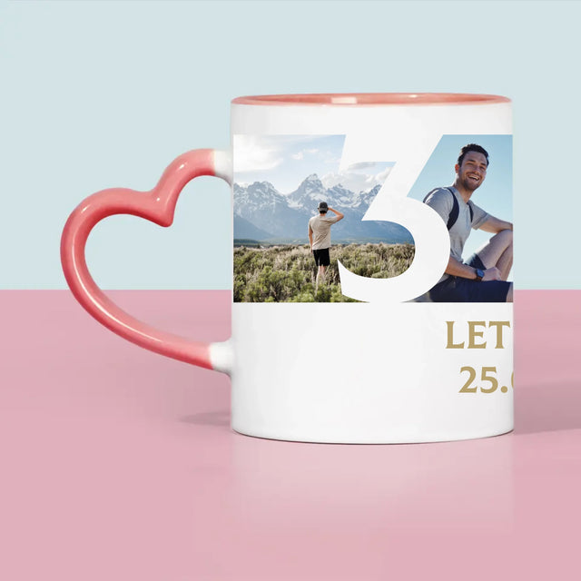 Fotokoláž: 30 Let Číslo Fotky - Hrnek