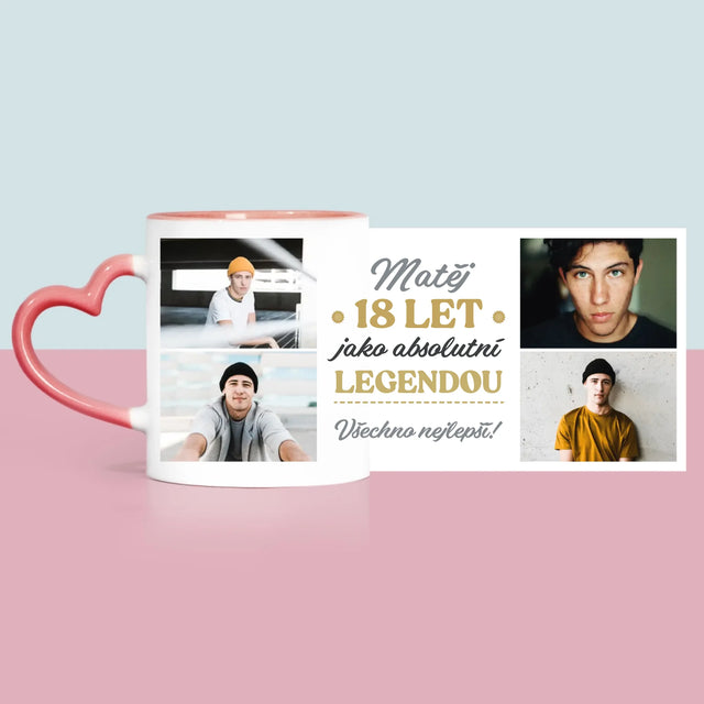 Fotokoláž: 18 Let Bytí Legendou - Hrnek