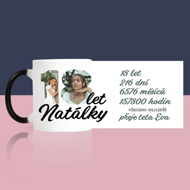 Slovo Z Fotek: 18 Let Odpočítávání - Hrnek