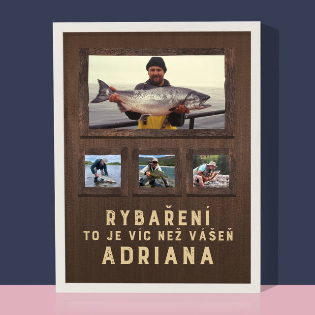 Fotokoláž: Rybaření - Tisk V Rámečku