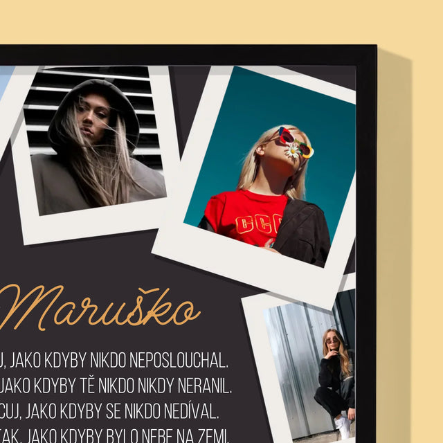 Fotokoláž: Přání K Narozeninám - Tisk V Rámečku