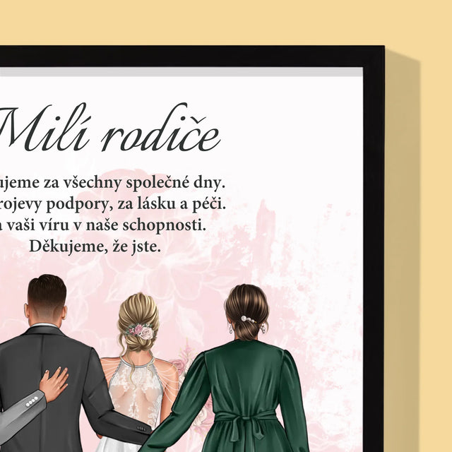Designér Postav: Milí Rodiče Děkujeme - Tisk V Rámečku