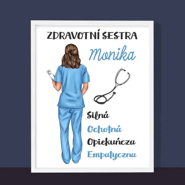 Designér Postav: Vlastnosti Zdravotní Sestry - Tisk V Rámečku