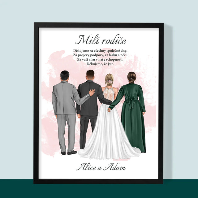 Designér Postav: Milí Rodiče Děkujeme - Tisk V Rámečku
