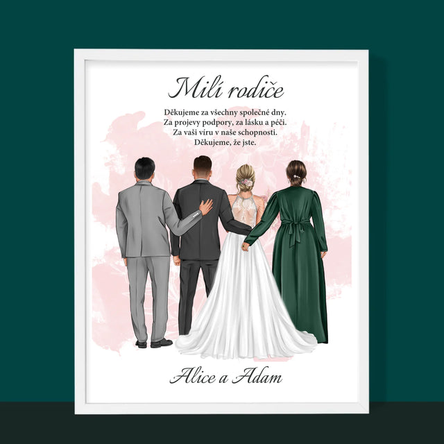 Designér Postav: Milí Rodiče Děkujeme - Tisk V Rámečku