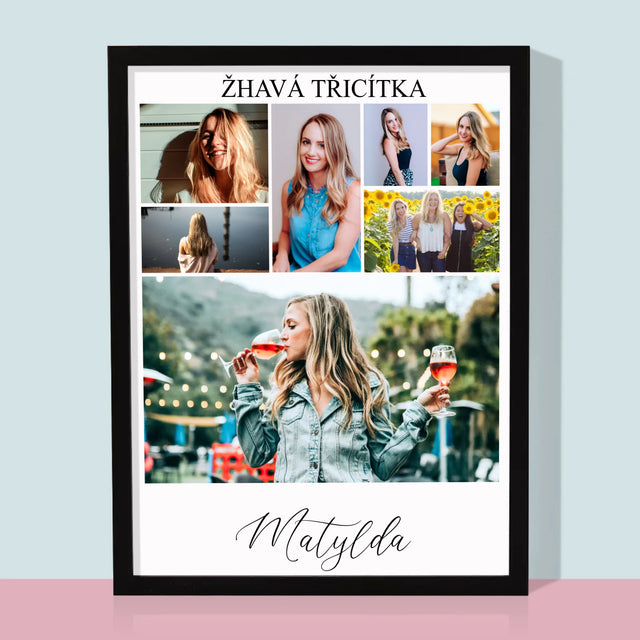 Fotokoláž: Žhavá Třicítka - Tisk V Rámečku