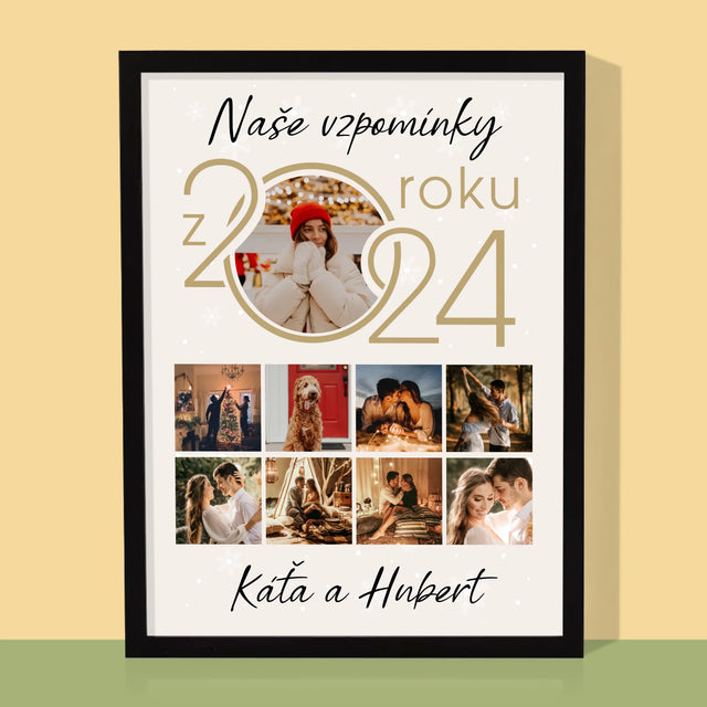 Fotokoláž: Naše Vzpomínky Z Roku - Tisk V Rámečku
