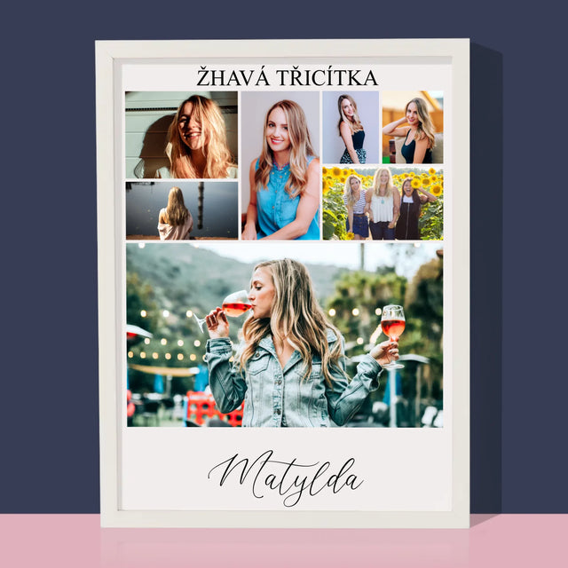 Fotokoláž: Žhavá Třicítka - Tisk V Rámečku