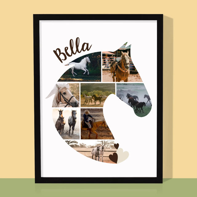 Tvar Z Fotek: Kůň - Tisk V Rámečku