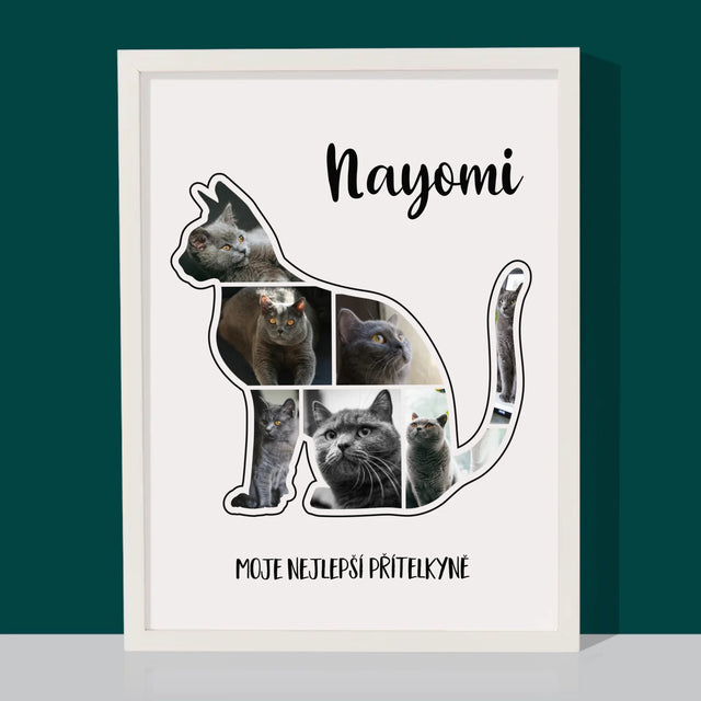 Tvar Z Fotek: Kočka Ten Nejlepší Přítel - Tisk V Rámečku