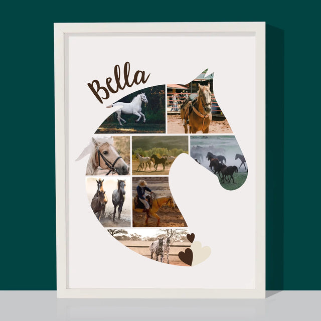 Tvar Z Fotek: Kůň - Tisk V Rámečku