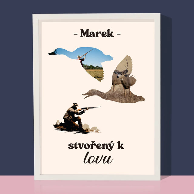 Tvar Z Fotek: Stvořený K Lovu - Tisk V Rámečku