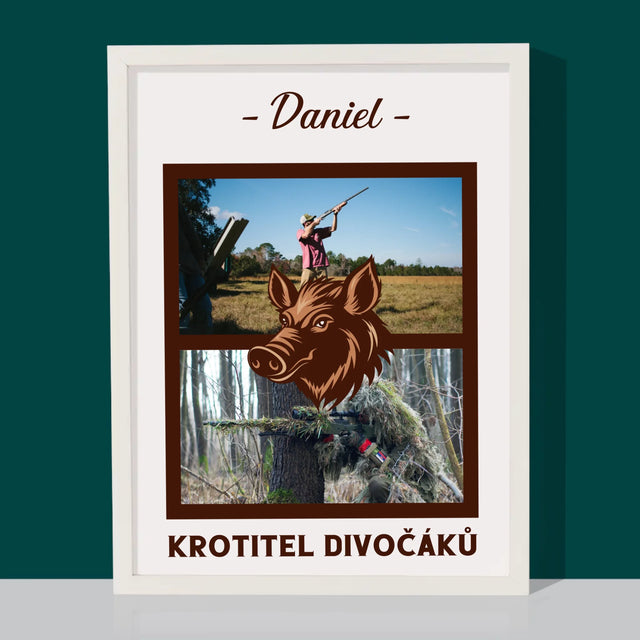 Fotokoláž: Krotitel Divočáků - Tisk V Rámečku