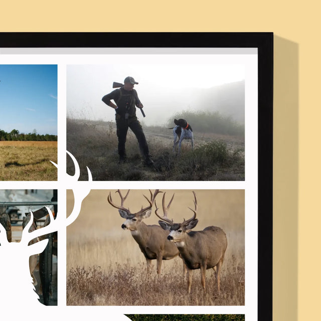 Fotokoláž: Lovec - Tisk V Rámečku