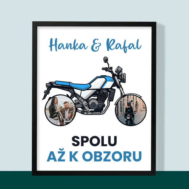 Fotokoláž: Spolu Až K Obzoru - Tisk V Rámečku