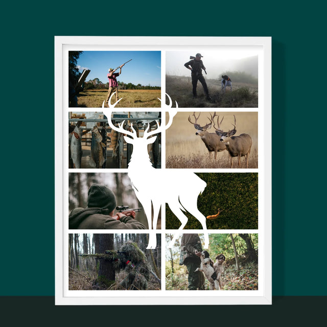 Fotokoláž: Lovec - Tisk V Rámečku