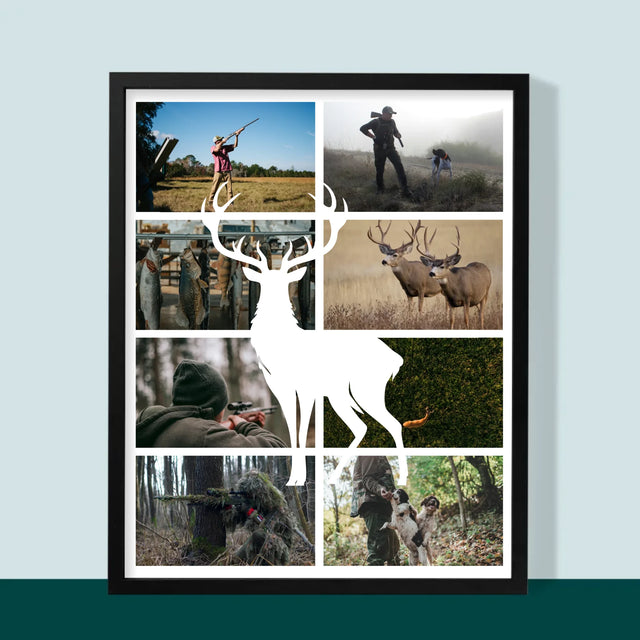 Fotokoláž: Lovec - Tisk V Rámečku