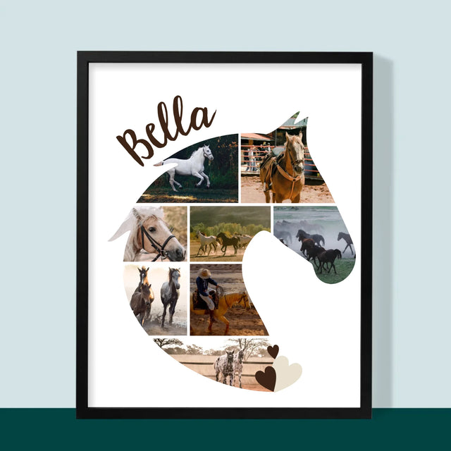 Tvar Z Fotek: Kůň - Tisk V Rámečku