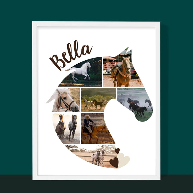 Tvar Z Fotek: Kůň - Tisk V Rámečku