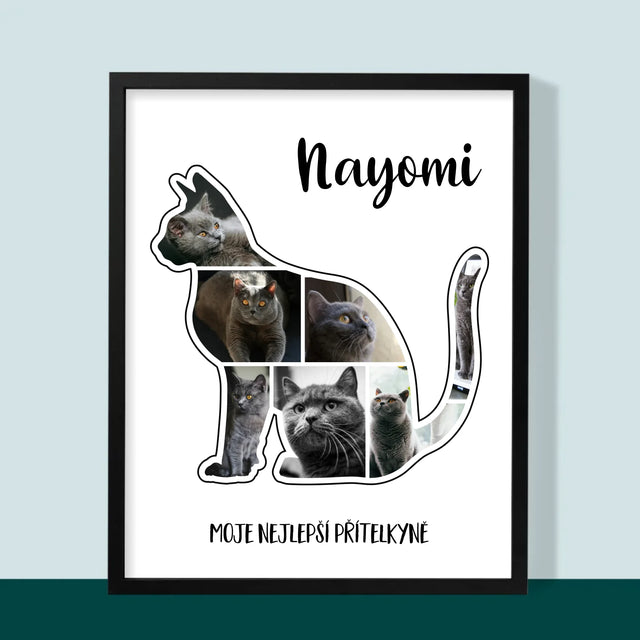 Tvar Z Fotek: Kočka Ten Nejlepší Přítel - Tisk V Rámečku