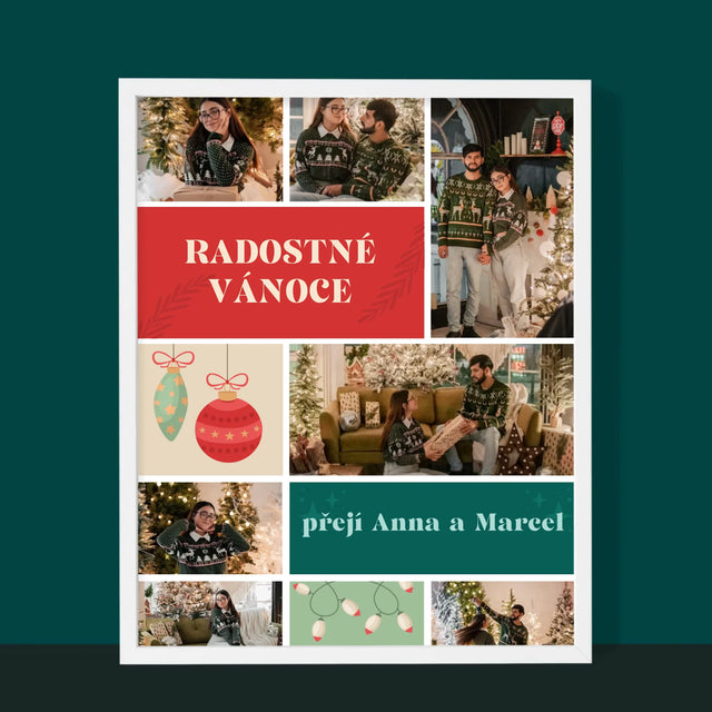 Fotokoláž: Vánoční Fotky - Tisk V Rámečku