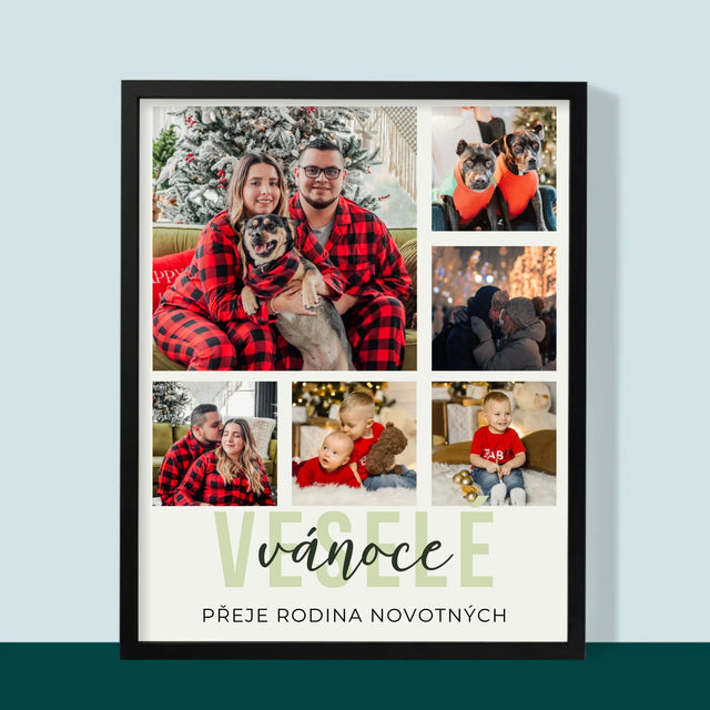 Fotokoláž: Veselé Vánoce - Tisk V Rámečku