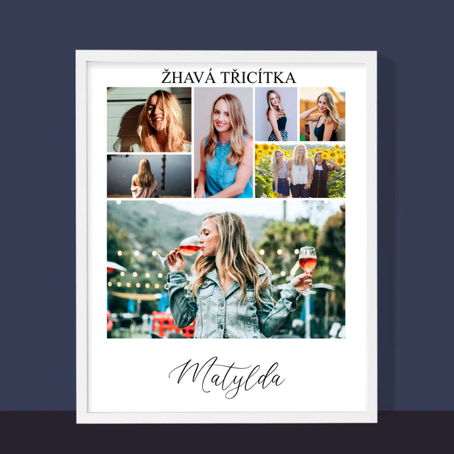 Fotokoláž: Žhavá Třicítka - Tisk V Rámečku