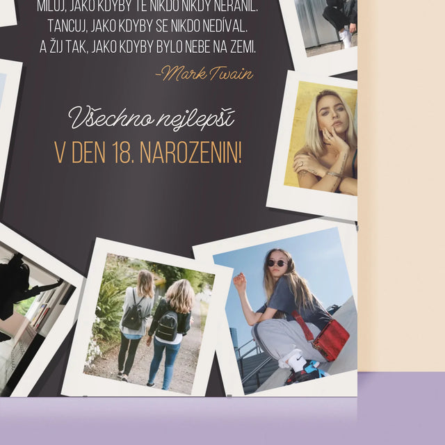 Fotokoláž: Přání K Narozeninám - Plakát