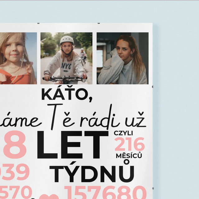 Fotokoláž: Máme Tě Rádi Už 18 Let - Plakát