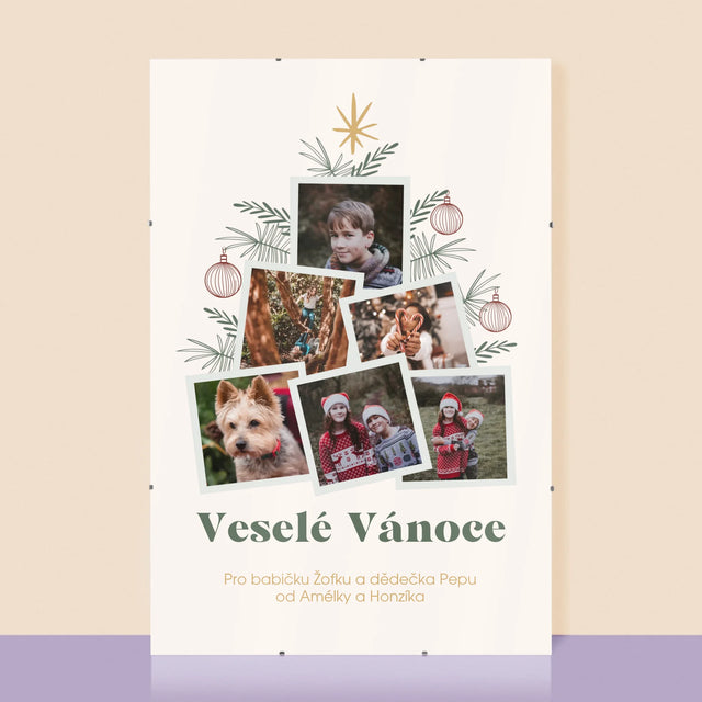 Fotokoláž: Vánoční Stromeček - Plakát