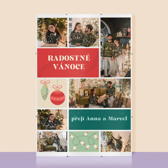 Fotokoláž: Vánoční Fotky - Plakát