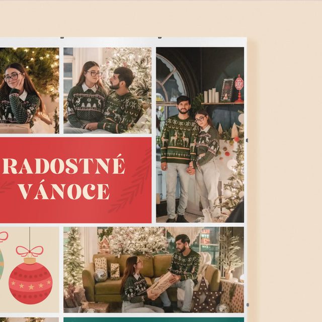 Fotokoláž: Vánoční Fotky - Plakát