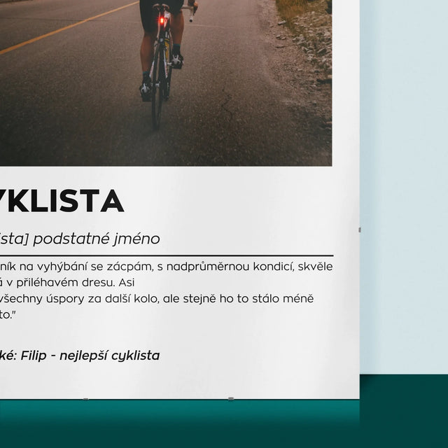 Fotka S Textem: Cyklista Definice - Plakát