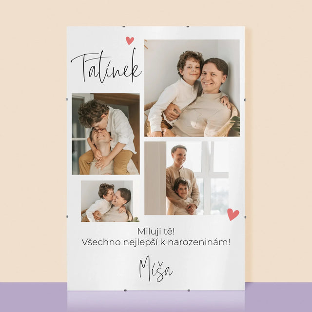 Fotokoláž: Tatínek Miluji Tě - Plakát